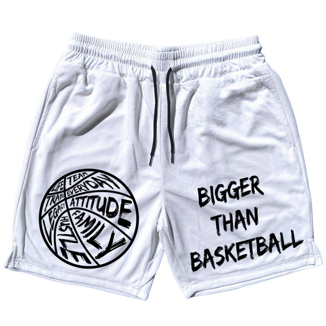 Bigger Than Basketball - Shorts - White