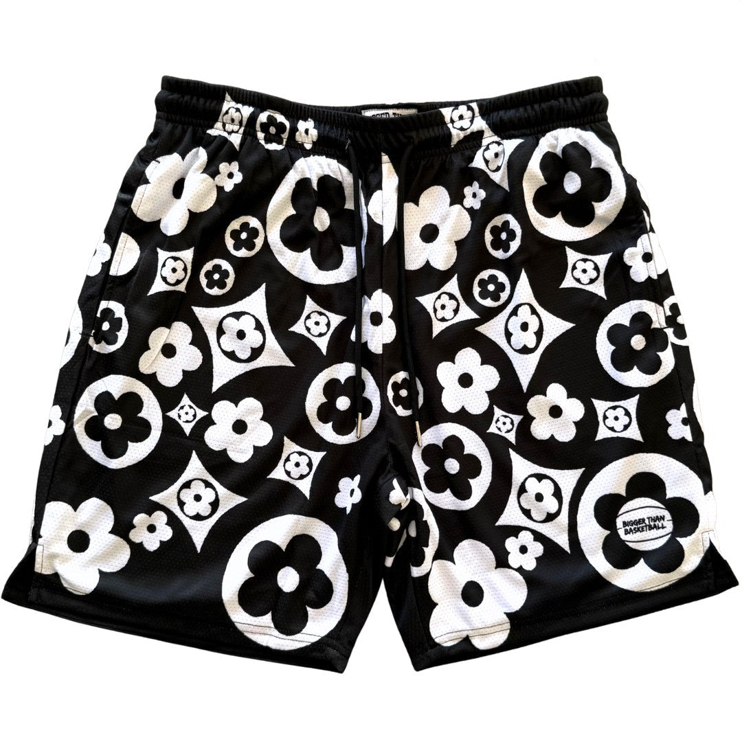 Buckets & Blooms - Shorts - Black